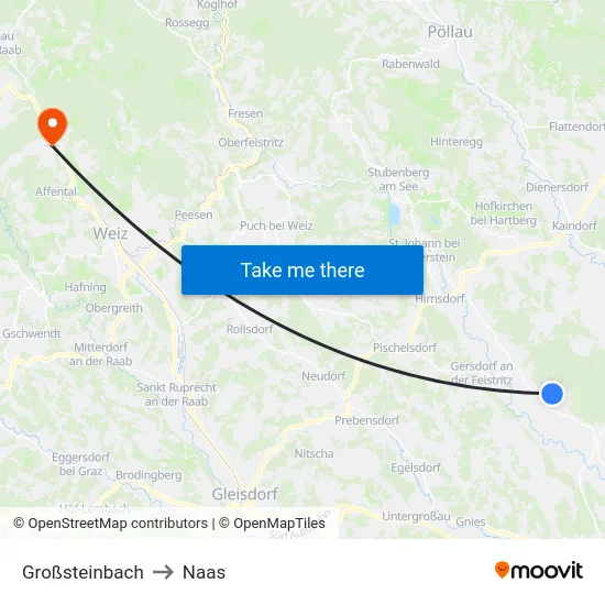 Großsteinbach to Naas map