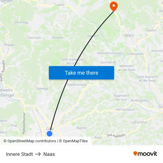 Innere Stadt to Naas map