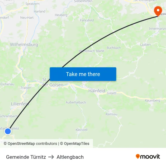 Gemeinde Türnitz to Altlengbach map