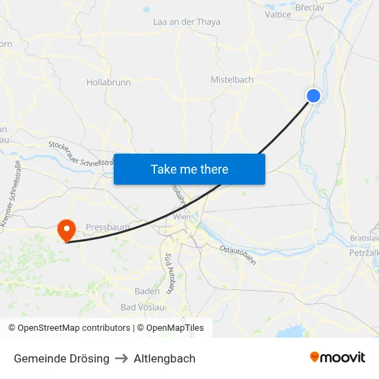 Gemeinde Drösing to Altlengbach map