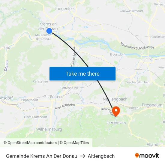 Gemeinde Krems An Der Donau to Altlengbach map