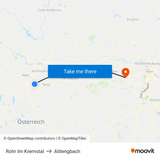 Rohr Im Kremstal to Altlengbach map