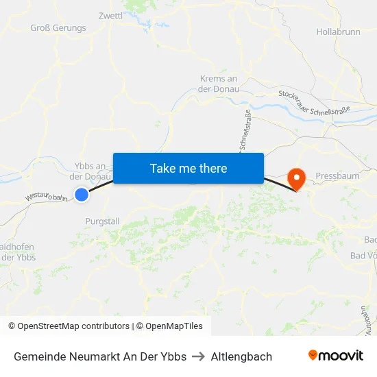 Gemeinde Neumarkt An Der Ybbs to Altlengbach map