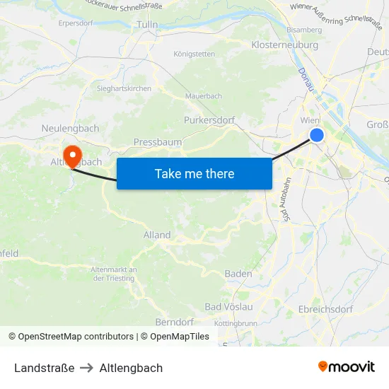 Landstraße to Altlengbach map