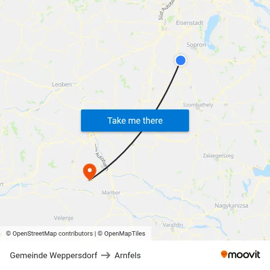 Gemeinde Weppersdorf to Arnfels map