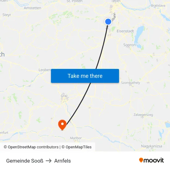 Gemeinde Sooß to Arnfels map