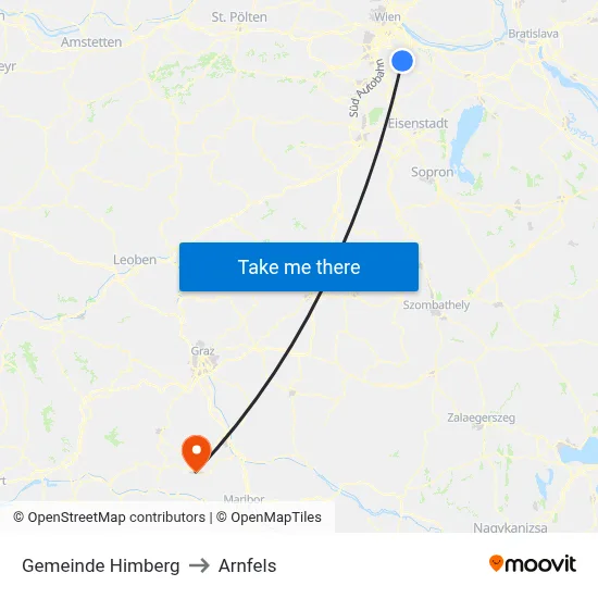 Gemeinde Himberg to Arnfels map