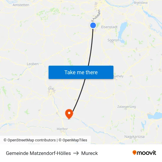 Gemeinde Matzendorf-Hölles to Mureck map