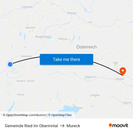 Gemeinde Ried Im Oberinntal to Mureck map