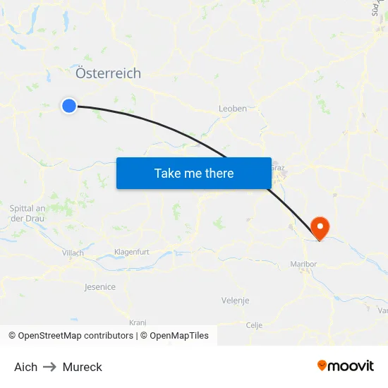 Aich to Mureck map
