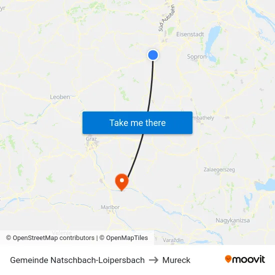 Gemeinde Natschbach-Loipersbach to Mureck map