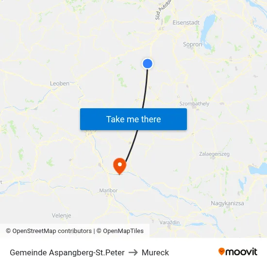 Gemeinde Aspangberg-St.Peter to Mureck map