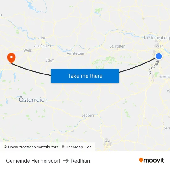 Gemeinde Hennersdorf to Redlham map