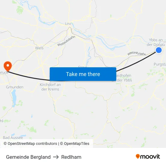 Gemeinde Bergland to Redlham map