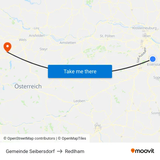 Gemeinde Seibersdorf to Redlham map