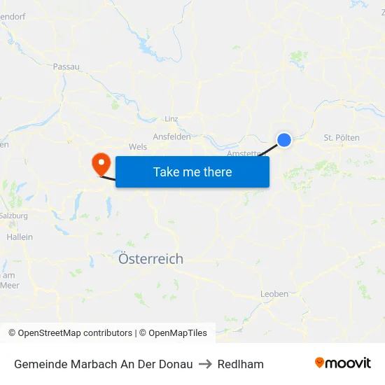 Gemeinde Marbach An Der Donau to Redlham map