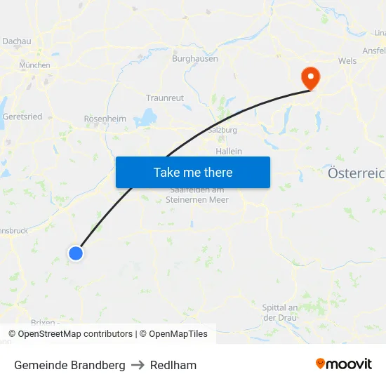 Gemeinde Brandberg to Redlham map