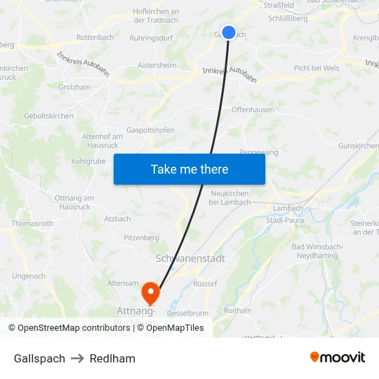 Gallspach to Redlham map