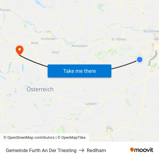 Gemeinde Furth An Der Triesting to Redlham map