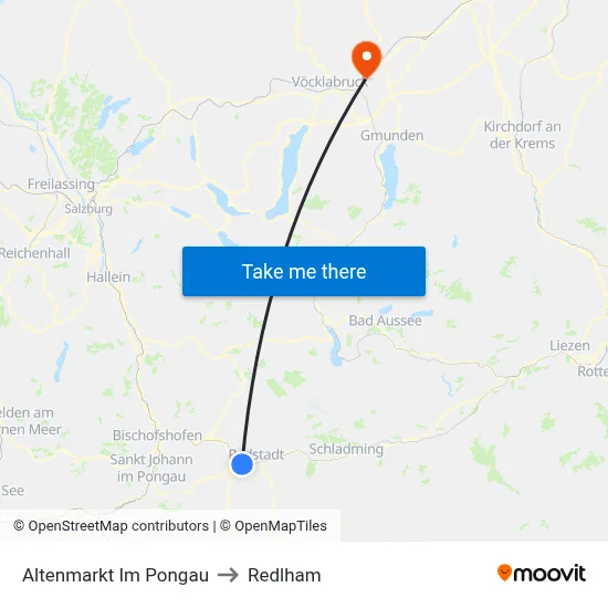 Altenmarkt Im Pongau to Redlham map