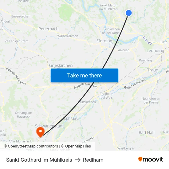 Sankt Gotthard Im Mühlkreis to Redlham map
