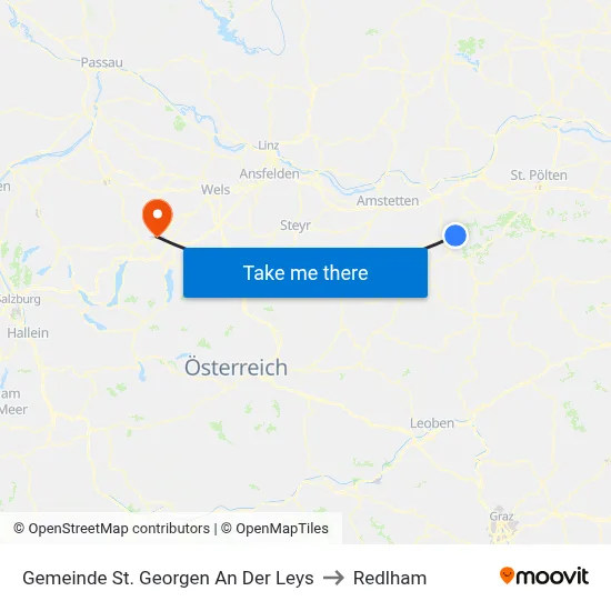 Gemeinde St. Georgen An Der Leys to Redlham map