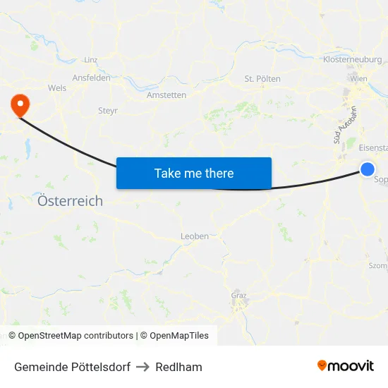 Gemeinde Pöttelsdorf to Redlham map