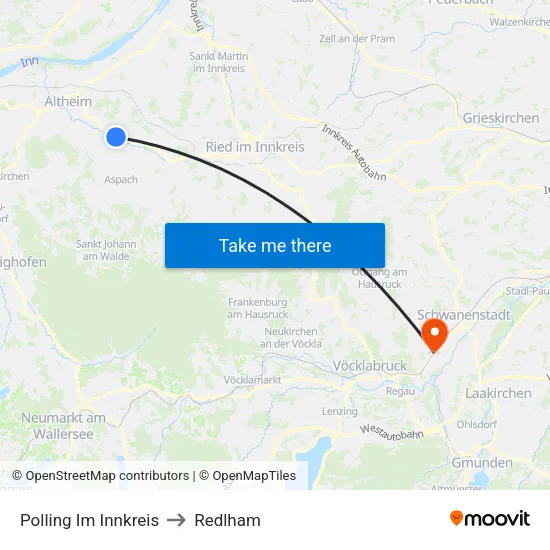 Polling Im Innkreis to Redlham map