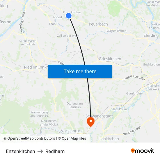 Enzenkirchen to Redlham map