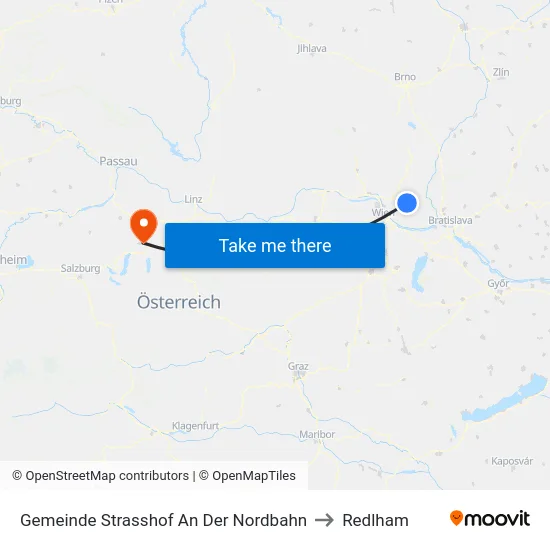Gemeinde Strasshof An Der Nordbahn to Redlham map