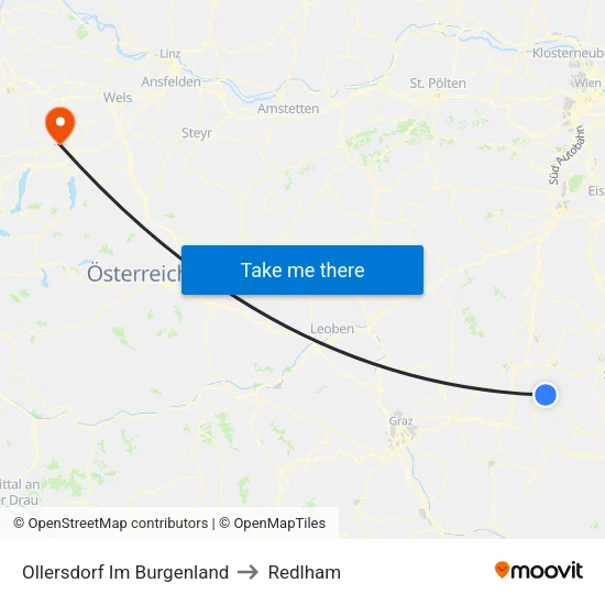 Ollersdorf Im Burgenland to Redlham map