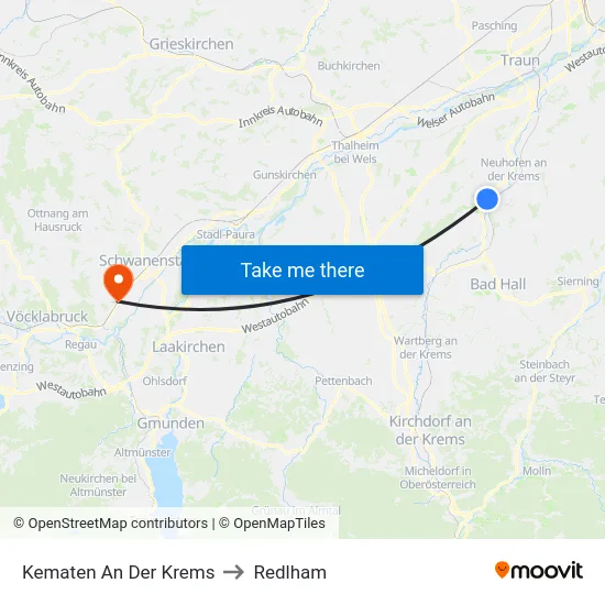 Kematen An Der Krems to Redlham map