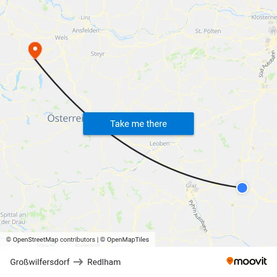 Großwilfersdorf to Redlham map