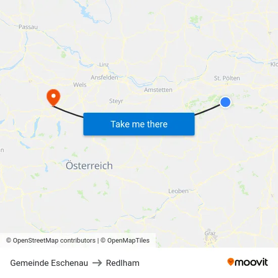 Gemeinde Eschenau to Redlham map