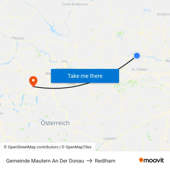 Gemeinde Mautern An Der Donau to Redlham map