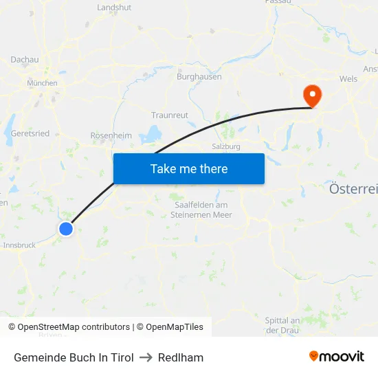 Gemeinde Buch In Tirol to Redlham map