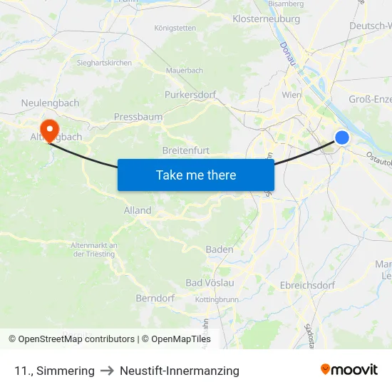 11., Simmering to Neustift-Innermanzing map