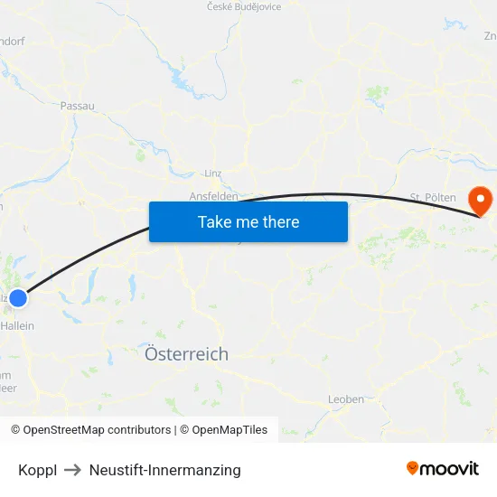 Koppl to Neustift-Innermanzing map