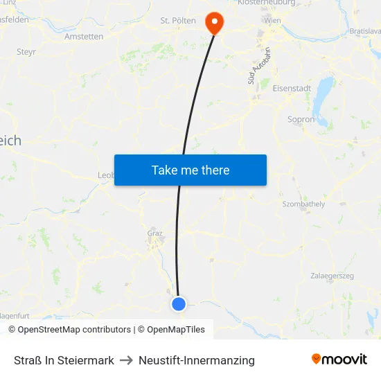 Straß In Steiermark to Neustift-Innermanzing map