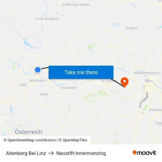 Altenberg Bei Linz to Neustift-Innermanzing map