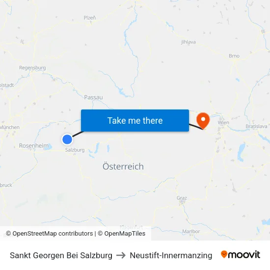 Sankt Georgen Bei Salzburg to Neustift-Innermanzing map