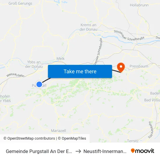 Gemeinde Purgstall An Der Erlauf to Neustift-Innermanzing map