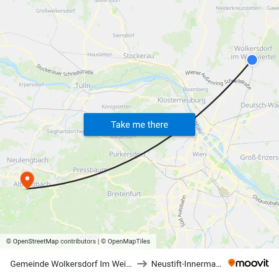 Gemeinde Wolkersdorf Im Weinviertel to Neustift-Innermanzing map