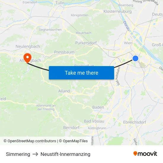 Simmering to Neustift-Innermanzing map
