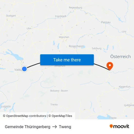 Gemeinde Thüringerberg to Tweng map
