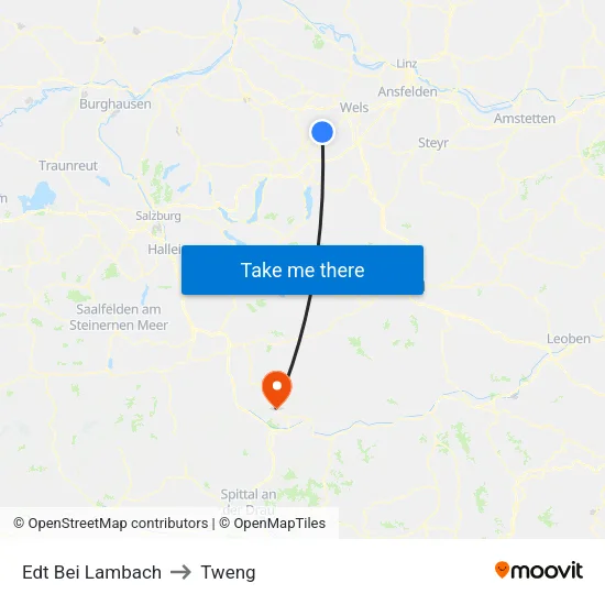 Edt Bei Lambach to Tweng map