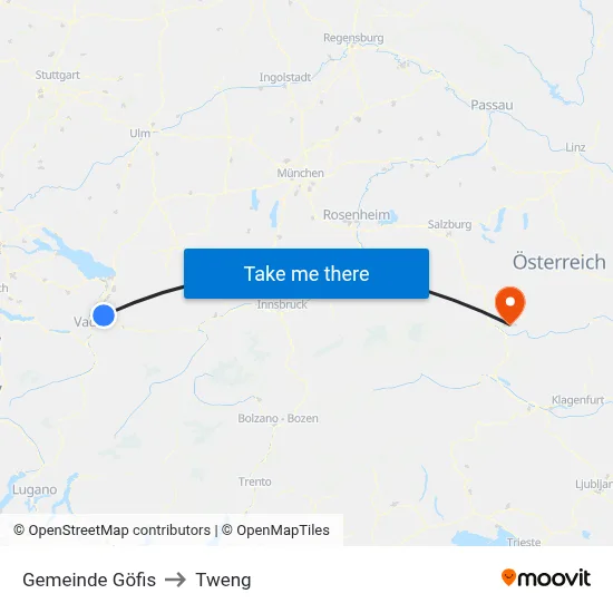 Gemeinde Göfis to Tweng map