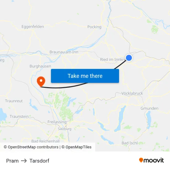 Pram to Tarsdorf map