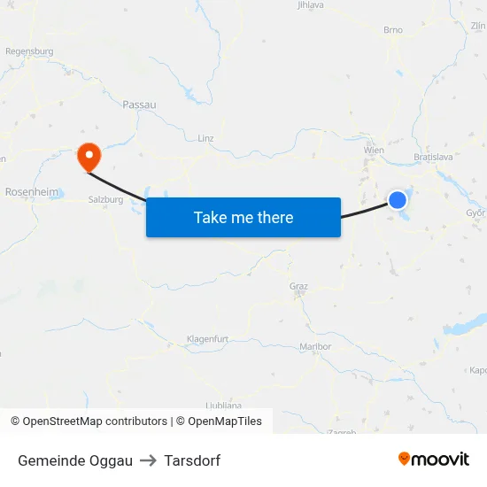 Gemeinde Oggau to Tarsdorf map