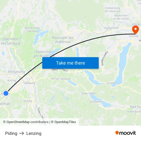 Piding to Lenzing map